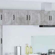vidaXL Armoire de cuisine avec porte 2 pcs Gris béton 40 x 31 x 40 cm - Gris - Voir 1