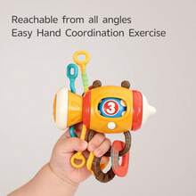 Baby Busy Milk Bottle Digital Cognitive Toy Calming Toy Bid623irectional Rotatable Pull Rope Toy With Whistle Device - Multicolor - View 7