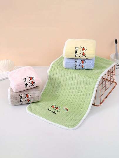 ‌1 Striped Small Towel Fresh And Sweet Face Towel Soft Breathable And Absorbent Suitable For Daily And Travel Use With Random Patterns