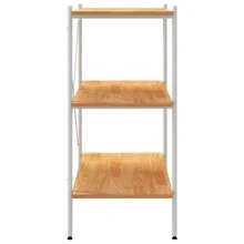 Scaffale vidaXL a 3 livelli bianco e bianco 80x40x92 cm - Bianco - Visualizzare 4