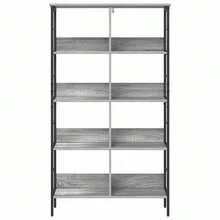 vidaXL Estantería gris Sonoma 82 x 32 x 144,5 cm madera de ingeniería - Gris - Ver 5
