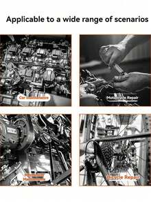 12件套公制六角扳手套装，棘轮扳手工具组，适用于快速汽车维修 - 彩色 - 查看 6