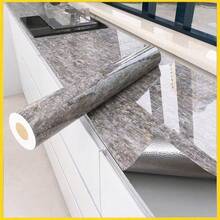 ucdfi 1卷厨房防油耐热自粘墙纸，家居装饰，适用于客厅、浴室，防水炉灶墙面大理石瓷砖贴纸 - 彩色 - 查看 13