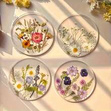 2D Graphic Design, Universal For Home Use, Home Decoration Coasters, Various Flower Series Coasters For Heat Insulation Cups, Bowls. Easy To Clean - Multicolor - View 6