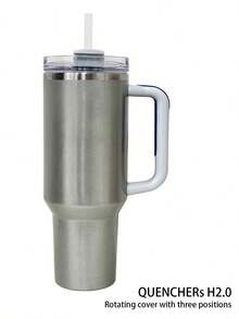 STANLEYo 40oz QUENCHERs Protour Flip Straw Tumbler. Cashmere, Rose Quartz, Black Fade. Double-Wall Vacuum Insulation. Textured Comfort-Grip Handle. Can Be Used For Outdoor Sports, Heat Preservation Time Cold And Hot Water. Can Be Insulated, Exquisite Workmanship, Frozen Drinks, Beautiful Appearance, Suitable For Camping, Work, Indoor Use. (1183ml) - 40oz/1183ml - 查看 8