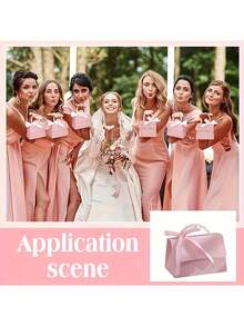 10个装仿珍珠装饰礼品袋,简约派对包装袋,珍珠手柄装饰纸质礼品盒,优雅粉色礼品包装盒,适用于情人节、婚礼礼物,压花花卉迷你包装盒,适用于礼品套装盒、小礼品袋、婚礼回礼、派对装饰、秋季、情人节派对回礼、母亲节礼物、礼品、新娘送礼会 - 粉色 - 查看 7