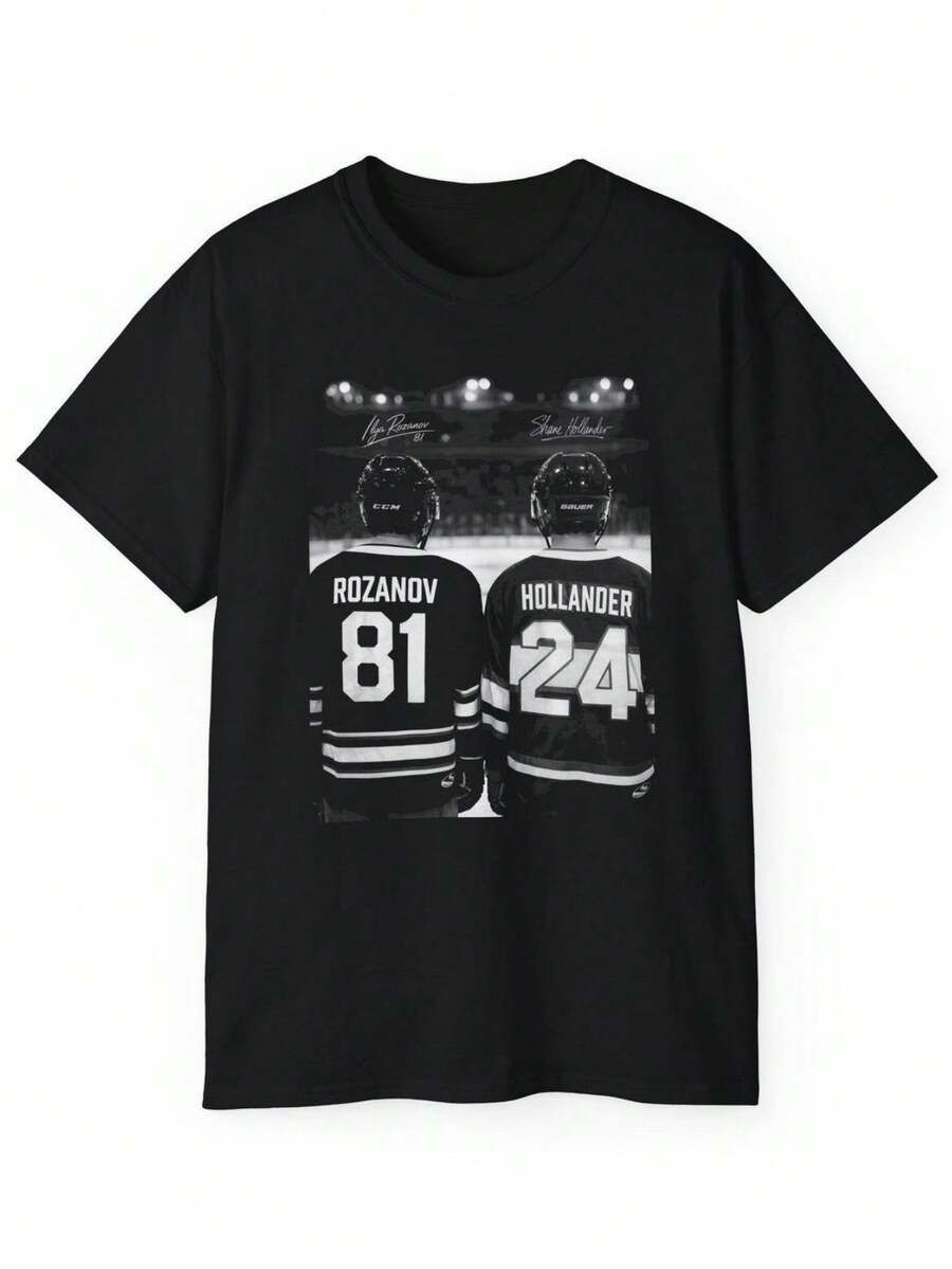 Heated Rivalry Autograph Jersey Hockey Tee Shirt Ilya Rosanov Shane Ho (2) - màu đen - Xem 1
