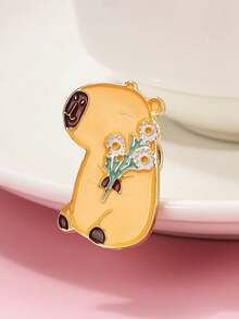 1pc Cute Capybara Animal Zinc Alloy Brooch, Suitable For Women To Decorate Clothing And Bags For Daily Wear - one-size - View 5