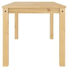 vidaXL Table à manger Panama 160x80x75 cm Bois massif - Tabac - Voir 5