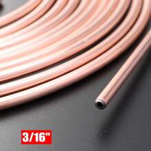 2X 25FT Copper Brake Pipe Hose Line Tube Roll 3/16'' Fittings Tubing Kit 32 Nut - A - View 5