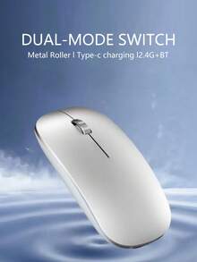 New Dual-Mode Wireless Bluetooth Rechargeable Silent Mouse - Multicolor - View 2