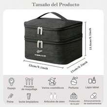 Portable Makeup Organizer for Travel - Multifunctional Large Makeup Bag for Women - como en la foto - Ver 3
