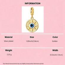 DIY镀金饰品 邪眼蜜蜂手提箱珐琅水晶吊坠 手链项链情人节礼物 浪漫可调节链条 首饰制作配件 - 金色 - 查看 15