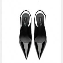 Sandales à talons hauts enrobé noir pour femmes, nouveau modèle au look affirmé et talons hauts sexy - Noir 10 cm - Voir 3