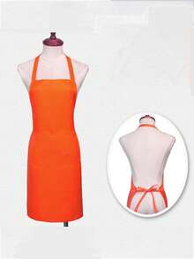 1件装/3件装/6件装围脖式围裙，纯色围裙，工作服