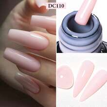 Mtssii 4pcs 7ml Natural Nude 2 In 1 Rubber Base Gel Nail Polish Set Milky Pink Jelly White Nail Camouflage Color Coat Semi Permanent Soak Off UV Rubber Gel Base For Nails Manicure Nail Supplies Nail Art Design For Home Salon Gift For Women - Nhiều màu - Xem 4