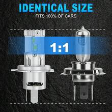 S&D H4 LED 车头灯 CANBUS 灯泡 90W 25000LM LED 灯泡 7035 芯片 带风扇涡轮增压灯 汽车远近光灯 6500K - H4 - 查看 3