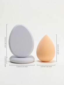 3pcs Reusable Dry & Wet Makeup Sponge Set, Soft Makeup Blender Applicator For Powder, Liquid, Setting Makeup, Suitable For Men And Women, Portable Daily & Travel Essential