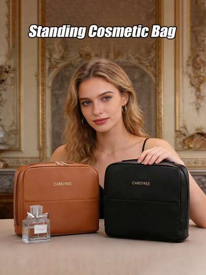 Magnetyczna stojąca kosmetyczka, pojemny organizer podróżny na kosmetyki z miejscem do przechowywania 3D, przenośna kosmetyczka pod prysznic dla kobiet, saszetka, kosmetyczka, niezbędny element podróży