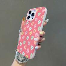 Funda para teléfono con diseño de corazones coloridos y frases románticas. Compatible con fundas para teléfonos ,  17,  16 Pro Max,  15 Pro Max,  13 y  12. Fabricada en TPU, ofrece protección contra golpes y caídas. Un regalo ideal para familiares, amigos, parejas, novios/novias y para San Valentín. - Rosa - Ver 5