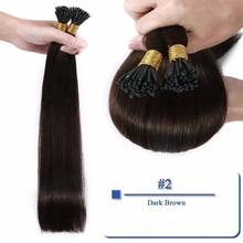 I Tip Hair Extensions Natural Straight Real Human Hair Extensions 30g/Pack Lightweight Thin Keratin Hair 10-24 Inches - S2 - View 8