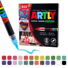 Set de 240/192/120/72/60/48/36/24/12 colores de rotuladores acrílicos, set de pintura con rotuladores, rotuladores para grafiti dibujado a mano, rotuladores para manualidades de grafiti DIY, adecuados para metal, madera, cerámica, huevos de Navidad, etc. - conjunto de marcadores - Ver 18