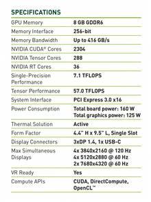 Nvidia Quadro RTX 4000 8GB GDDR6 工作站显卡，3 个 DisplayPort 接口和 1 个 USB-C 接口，支持 VR，全高单槽设计，是 3D 渲染、AI 和视频编辑的理想之选（OEM 包装） - RTX 4000 8G - 查看 6