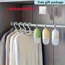 2pcs/Set Mini Manual Dehumidifier, [Each Set Includes 1 Wall-Mounted Dehumidifier + 1 Replacement Dehumidifying Bag] With Super Moisture Absorption Performance, Wall-Mounted Design, Standard Operation Mode, No Power Required, Easy Dehumidifier, Includes Dehumidifying Bag, Durable Material, Large Capacity Replaceable Wardrobe & Shoe Cabinet Dehumidifier Box, Quick Water Absorption, Keeps Clothes Dry, Essential Home Accessory. - Multicolor - View 3