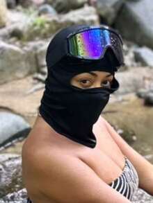 POLASUP 1 st söt rosa ros andningsbar cykelbalaklava, lätt, enkel att rengöra, dubbelt sydd, lämplig för utomhuscykling, motorcykelåkning, vintersporter, vattensporter, solskydd, tygmaterial: spandex, andningsbar, stretchig - Multifärgad - Visa 6