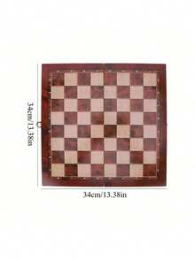 29/34厘米三合一木制国际象棋、跳棋、西洋双陆棋游戏套装，可折叠便携，策略棋盘游戏，适合家庭娱乐、旅行、初学者和成人，室内外皆宜，经典新年礼物 - 彩色 - 查看 14