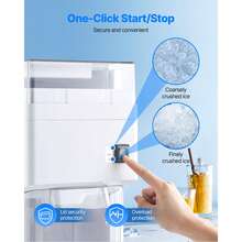 Máquina de afeitar hielo comercial, trituradora eléctrica grande de cubo de hielo 1.91QT / 1.8L con motor premium de 300W, cuchillas de acero inoxidable, para la fiesta en casa de la conservación de mariscos de la mezcla de barras, blanco - Motor de 1.91QT / 1.8L - Ver 5