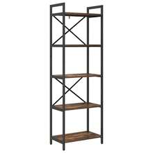 vidaXL Étagère Chêne fumé 56 x 34 x 171 cm Bois d'ingénierie - Tabac - Voir 2