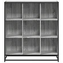 vidaXL Bibliothèque sonoma gris 97,5x33x107,5 cm feita de metal engenharia - Cinza - Ver 4