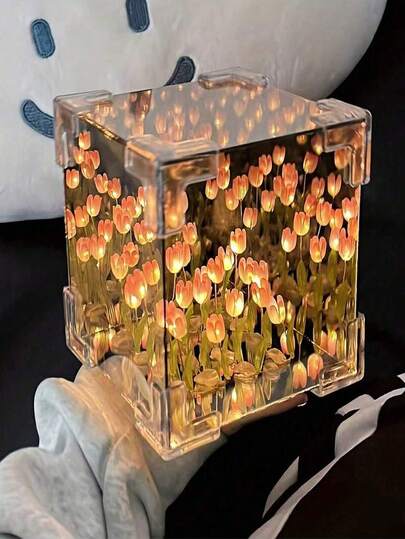 A Beautiful DIY Tulip Lamp, A DIY Self-Assembled Night Light, Valentine's Day Gift, Birthday Gift, Creative Bedroom Decoration, Simulated Flower Night Light, An Ideal Choice For Valentine's Day, Birthday, Christmas And New Year Gifts, With Multiple Colors To Choose From