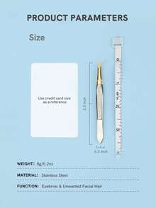 Ombre Gold Slanted Eyebrow Tweezers, Non-Slip Handle, Stainless Steel Precision Pointed Design For Eyebrow And Ingrown Hair Removal, Professional Facial Hair Removal For Men And Women, Portable Travel Affordable Fashion, Makeup Tools, Gifts For Her, Tweezers, Eyelash Curler, Makeup Brushes, Beauty Tools, Travel Essentials, Gifts, Affordable - Multicolor - View 5