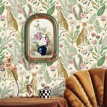 1 Cuộn Giấy Dán Tường Họa Tiết Hoa Báo, Phim Trang Trí Nội Thất Tinh Tế, Thích Hợp Để Trang Trí Giấy Dán Tường Phòng Khách và Phòng Ngủ, Giấy Dán Tường Trang Trí Nhiều Loại Phòng, Giấy Dán Tường Tủ, Dễ Lắp Đặt, Phim Thủ Công Mỹ Nghệ - Nhiều màu - Xem 2