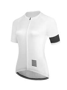 Max Storm Maillot de ciclismo de manga corta para mujer con degradado de arcoíris, hecho de poliéster, con estampado de dibujos animados, cuello redondo, manga raglán, longitud regular, transpirable, reflectante, con 3 bolsillos traseros, adecuado para bicicleta de montaña y bicicleta de carretera - Multicolor - Ver 1