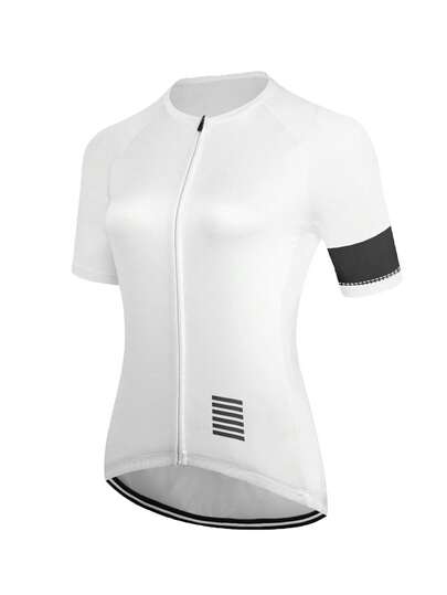 Max Storm Women's Short Sleeve Rainbow Gradient Cycling Jersey, Made Of Polyester, Cartoon Pattern, Round Neck, Raglan Sleeve, Regular Length, Breathable, Reflective, With 3 Rear Pockets, Suitable For Mountain Bike And Road Bike