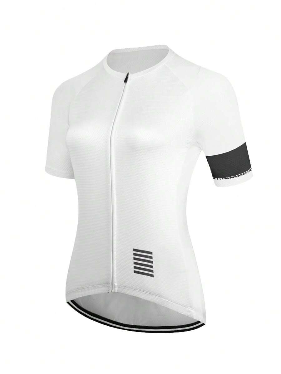 Max Storm Maillot de ciclismo de manga corta para mujer con degradado de arcoíris, hecho de poliéster, con estampado de dibujos animados, cuello redondo, manga raglán, longitud regular, transpirable, reflectante, con 3 bolsillos traseros, adecuado para bicicleta de montaña y bicicleta de carretera - Multicolor - Ver 1