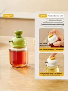 这款玻璃油瓶采用压力控制精准出油和调油功能，设计现代，适用于盛装酱油、醋和调味品。可重复使用的厨房油瓶，采用精准的压力控制出油技术，有绿色和白色两种颜色可选。厨房玻璃油醋瓶。 - 彩色 - 查看 10