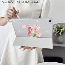 1个粉色樱桃格子蝴蝶结设计平板电脑保护套 - 可爱图案，可折叠支架，防震保护，带笔槽和多角度支架 - 兼容 iPad 10.9 英寸/10.2 英寸/Air 第五代/Pro 11 英寸/第十代/9.7 英寸/Air 2/（第七代/第八代）/Air 4/5/Pro 11 英寸/2022 款第十代 10.9 英寸智能保护套 - 彩色 - 查看 6