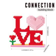 Small Particle Heart Building Blocks | Valentine's Day Gift For Lover & Family | DIY Assembly Toy Ornament