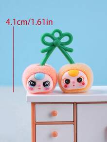 1个植绒双樱桃树脂DIY手工可爱创意饰品钥匙扣吊坠，水果幸运系列，生日、情人节、圣诞节、节日礼物，表面材质ABS（硬质），无植绒 - 彩色 - 查看 13