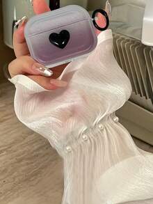 1个渐变紫色心形保护壳，兼容苹果1/2/3/4代Pro/Pro2