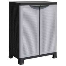 Armoire vidaXL en plastique 68x39x92 cm - Gris - Voir 2