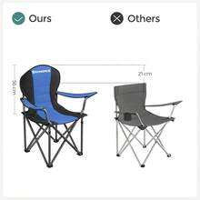 CYPNSONGMICS - Silla plegable para camping soporta 550 libras con cómodo asiento de esponja estructura resistente soporte para vasos silla de picnic al aire última intervensión azul y negro UGCB06BUFashion - 225229165 - Ver 4