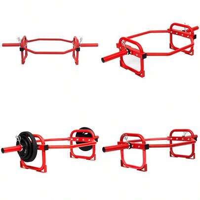 2-Inch Hex Weight Lifting Trap Bar 500-Pound Capacity Red