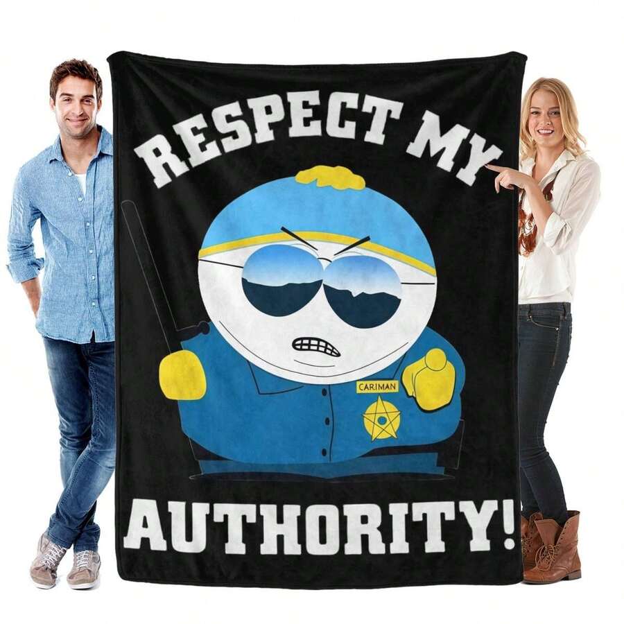 Funny Meme Respect My Authority Blanket Bed Sofa Couch Room Decoration Blankets Warm Home Decor Travel Blanket-Car Print Flannel Throw HXAX - Multicolor - View 1
