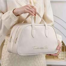 Large Multifunctional Portable Waterproof Cosmetic and Toiletries Organizer with Handle and Zipper for Bathroom Use - como en la foto - Ver 7