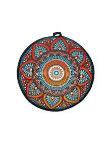 波西米亚曼陀罗图案保温食品袋 - 可重复使用的保温午餐卷饼袋，适用于厨房/野餐，时尚圆形保温/保冷容器 - 彩色 - 查看 12